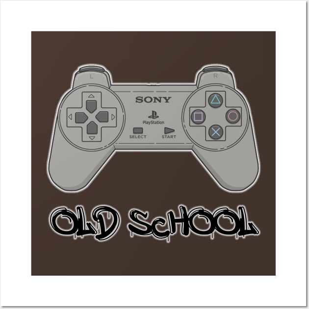 Playstation Old School Design Wall Art by Jahaziel Sandoval